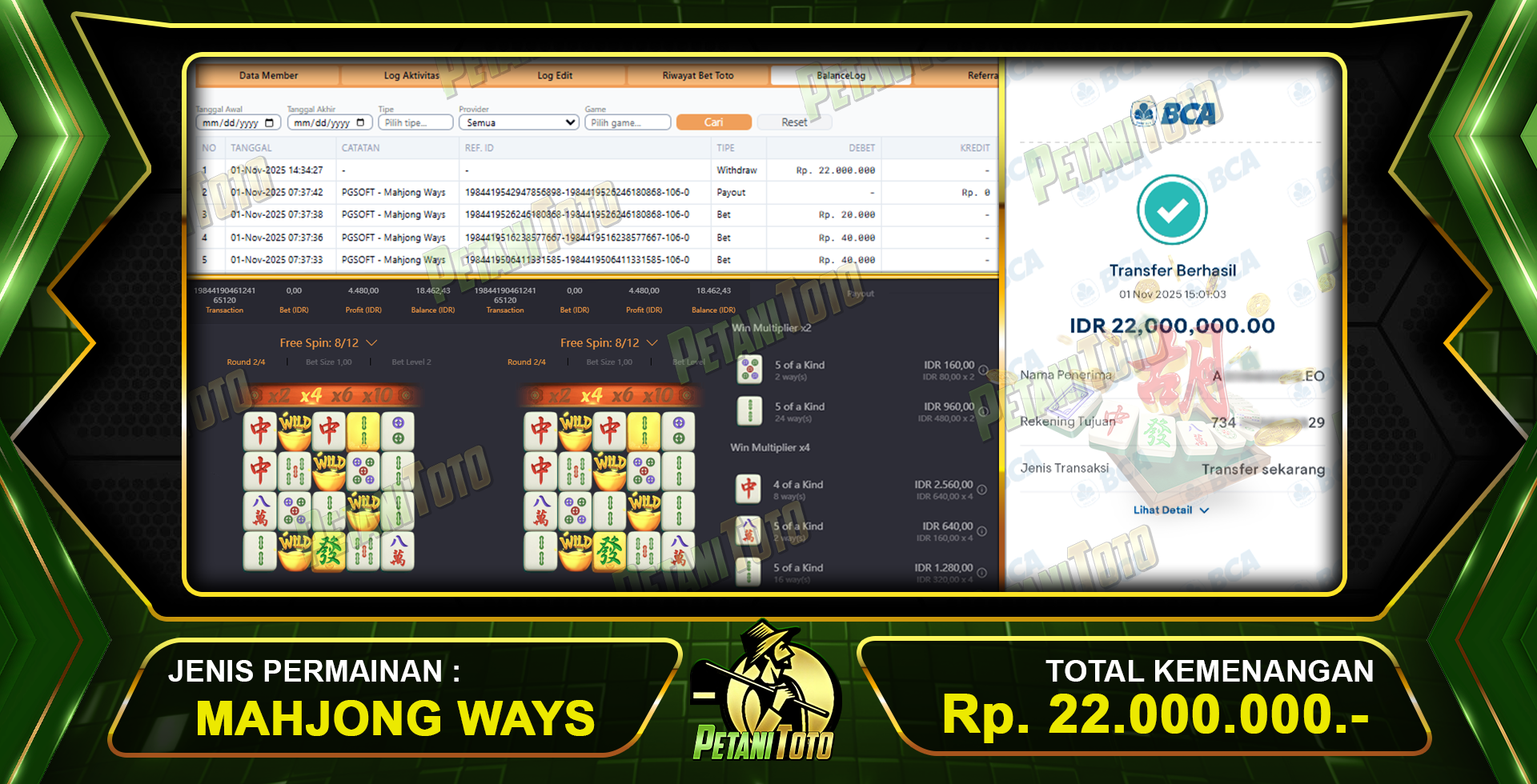 BERHASIL WD MAHJONG PETANITOTO