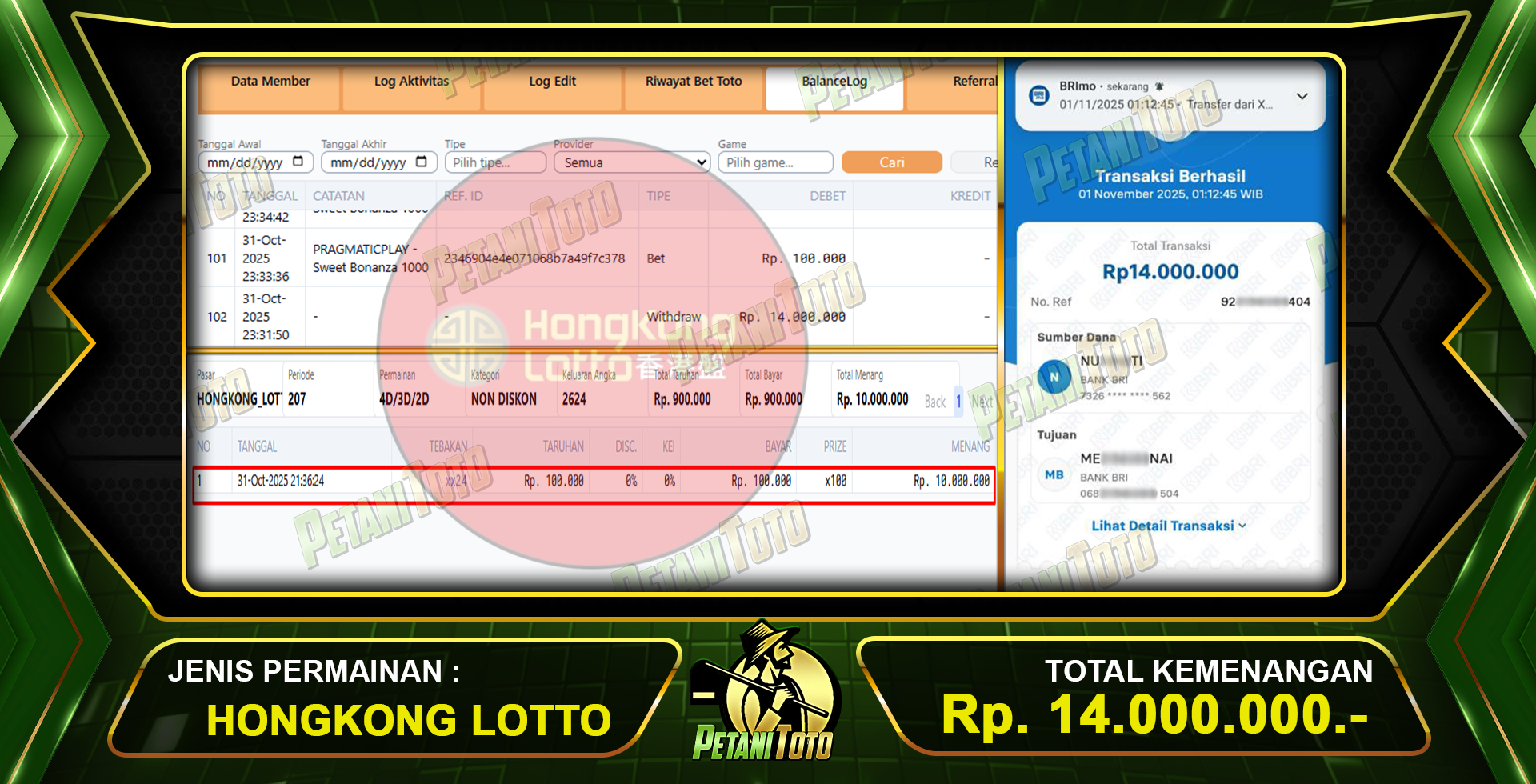 JP KELUARAN HK PETANITOTO
