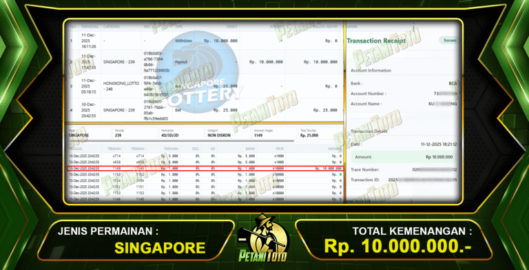 WD TOGEL SINGAPORE PETANITOTO