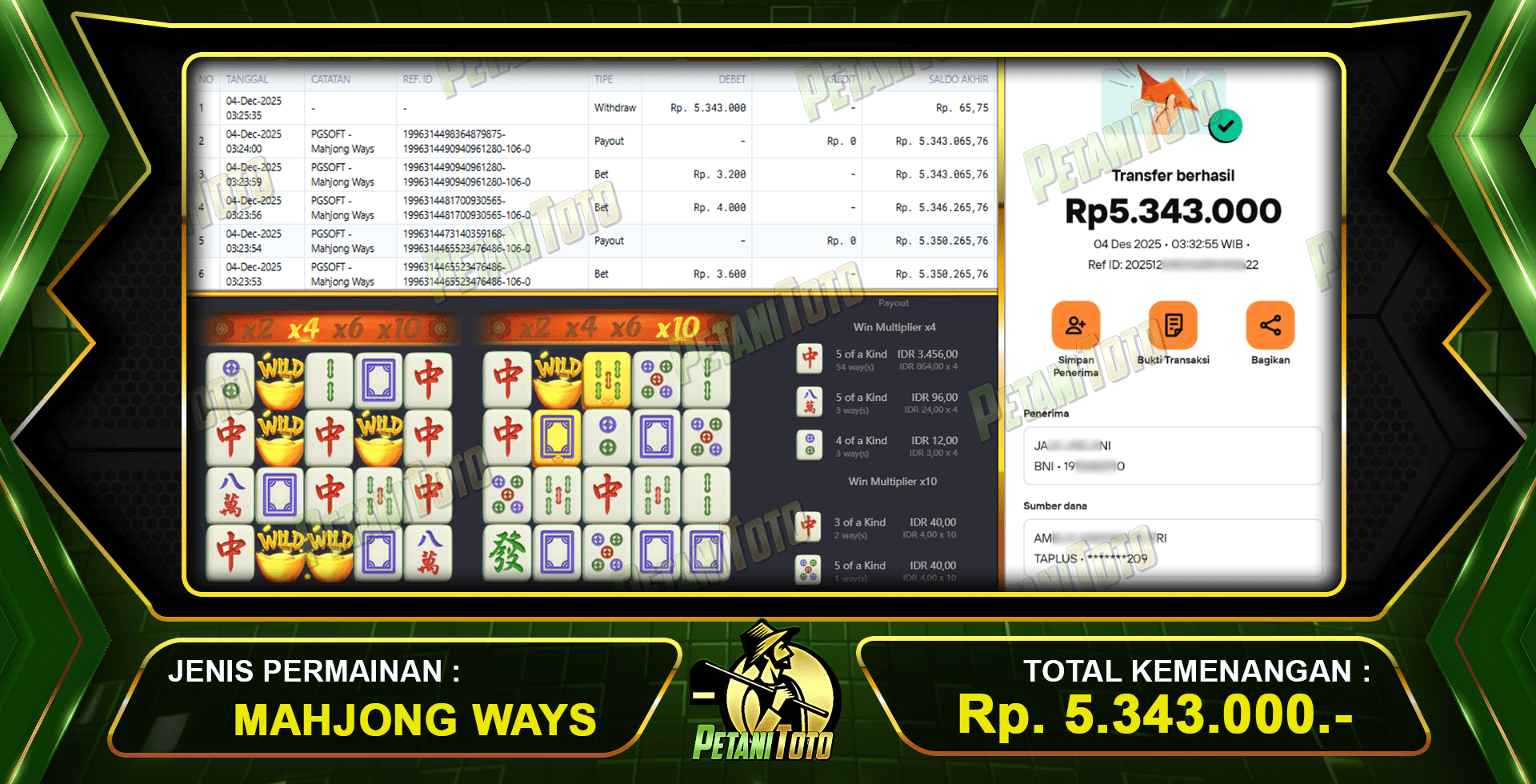BUKTI SLOT GACOR PETANITOTO