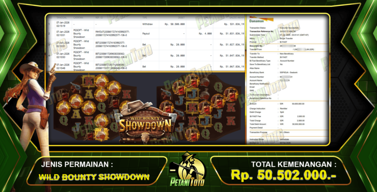 MENANG BOUNTY SHOWDOWN PETANITOTO
