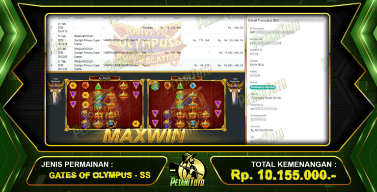 SLOT PETANITOTO KEMENANGAN OLYMPUS