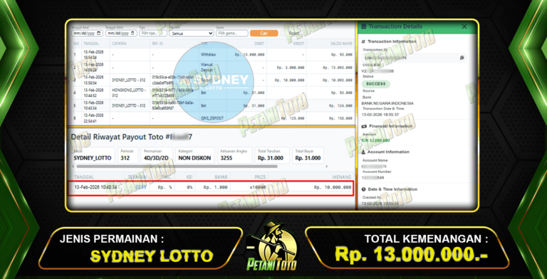 PAUS SYDNEY LOTTO PETANITOTO