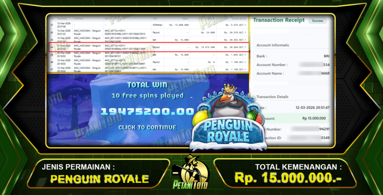 PETANITOTO PENGUIN ROYALE GACOR