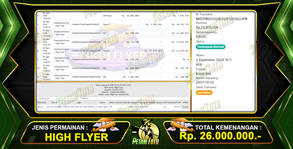 KEMENANGAN BESAR HIGH FLYER