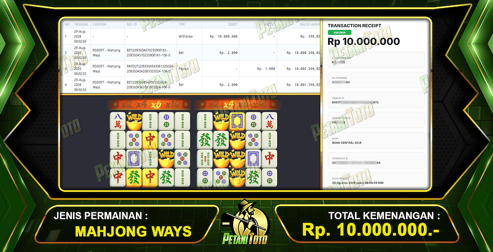 LANGSUNG JACKPOT SLOT MAHJONG