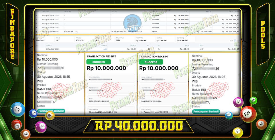 WD FANTASTIS SINGAPORE POOLS